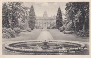 Westonbirt School Main Walk Fountain Tetbury Gloucester Old Postcard