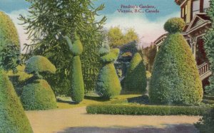 Pendrays Gardens Victoria BC Canada Teapot Shaped Hedge Postcard