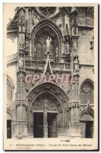 Old Postcard Villefranche Facade Of Notre Dame Des Marais