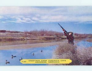 Pre-1980 DUCK HUNTING - VIRGINIA CAFE RESTAURANT Holdrege Nebraska NE hn1530