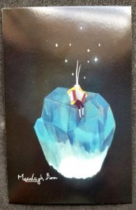 [AG] P722 Moonlight Bunny Music Accordion Iceberg (postcard) *glow in dark *New