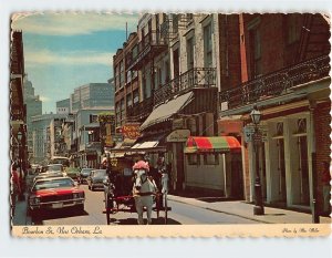 Postcard Bourbon Street New Orleans Louisiana USA