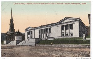 Court House, General Deven´s Statue and First Unitarian Church, WORCESTER, M...