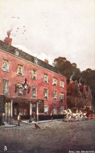 Vintage Postcard Bull Inn Rochester In Dickens Land Oilette Art Raphael Tuck