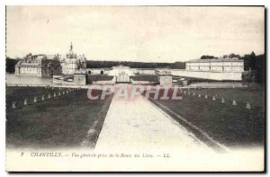 Old Postcard Chantilly General View from the Lions Road