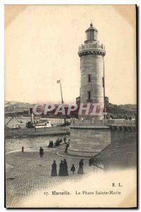 Old Postcard Marseille Le Phare Sainte Marie