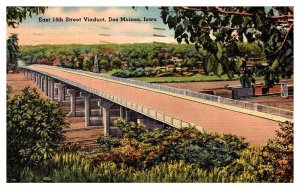 Postcard BRIDGE SCENE Des Moines Iowa IA AP1850