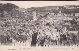 France Besancon Vue vers la Cathedrale la Citadelle et le Fort Bregilie