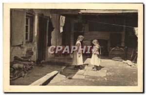 Old Postcard Chocolate Kilaus France Doubs Morteau Children Folklore Schoolboy