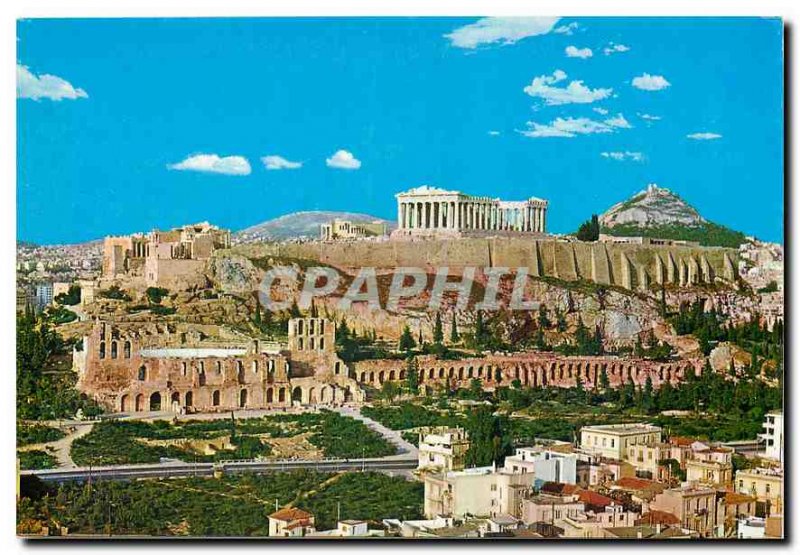 Postcard Modern Athens Acropolis View