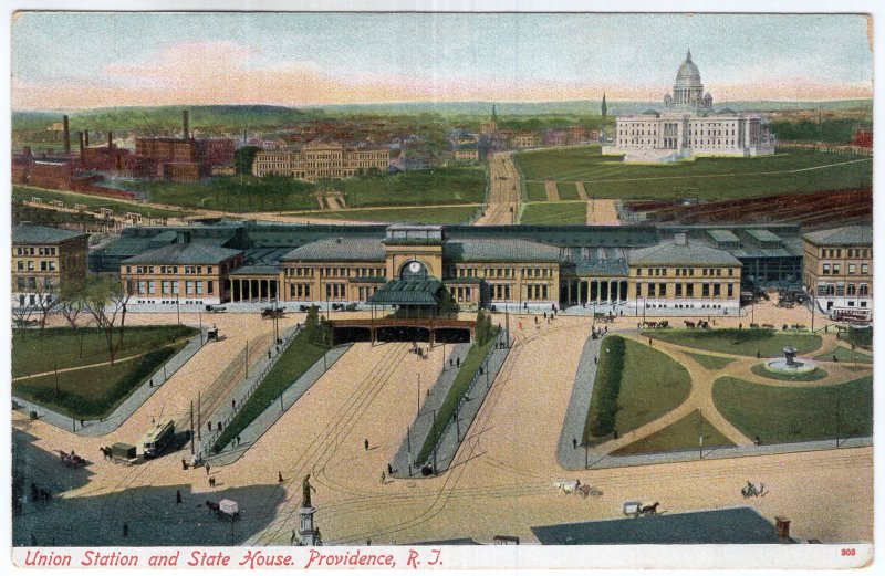 Providence, R.I., Union Station and State House