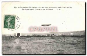 Old Postcard Airship Zeppelin airship military ballooning The Republic Evolvi...