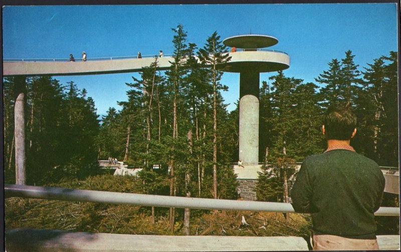 NC Clingman's Dome Tower Great Smoky Mountains National Park Chrome 1950s-1970s