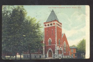 KENTON OHIO FIRST UNION PRESBYTERIAN CHURCH 1909 VINTAGE POSTCARD