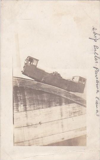 Panama Electric Ship Puller Panama Canal Real Photo