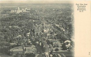 Postcard C-1905 Washington DC East aerial View Monument undivided DC24-3012