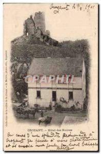 Old Postcard Crozant Hotel ruins