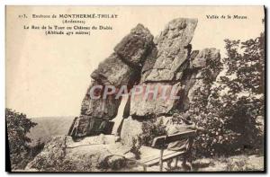 Old Postcard Around Montherme Thilay Roc De la Tour castle or the devil