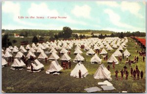 Life On The Army- Camp Scene Chattanooga Tennessee Postcard