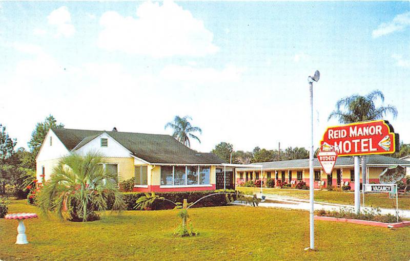 Ocala FL Reid Manor Motel Postcard