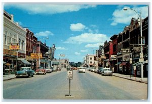 c1930's First Avenue Jewelry Store Hardware Looking North Jamestown ND Postcard