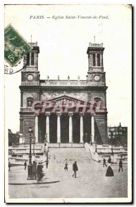 Postcard Old Paris Church of Saint Vincent de Paul