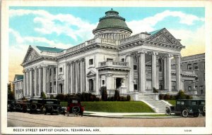 Vtg 1930s Beech Street Baptist Church Texarkana Arkansas AR Postcard