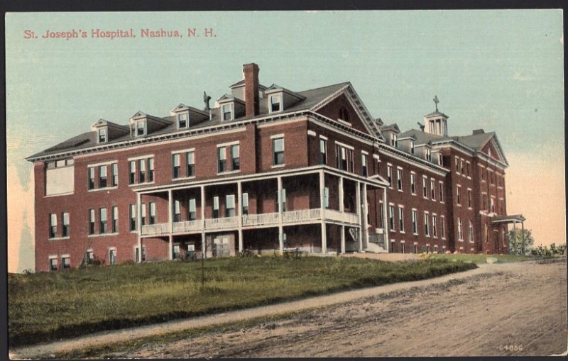 New Hampshire NASHUA St. Joseph's Hospital Divided Back 1907-1915 era