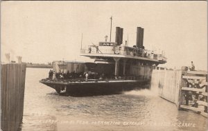 Lucia Carbo Argentina Railways Train Ferry at  Zarate Buenos Aires Postcard Z13