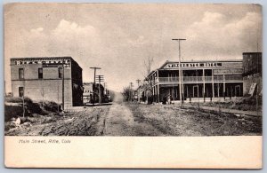 K45/ Rifle Colorado Postcard c1910 Main Street Store Winchester Hotel 512