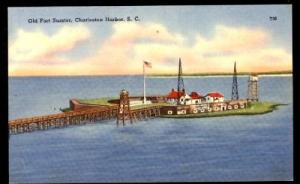 CHARLESTON, S.C. - FORT SUMTER,  - LINEN UNUSED