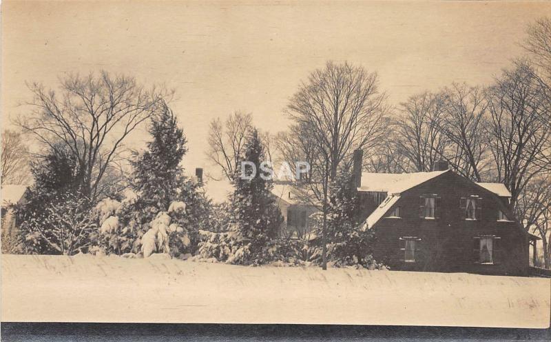 B6/ Swanzey New Hampshire NH Real Photo RPPC Postcard c1910 Winter Home