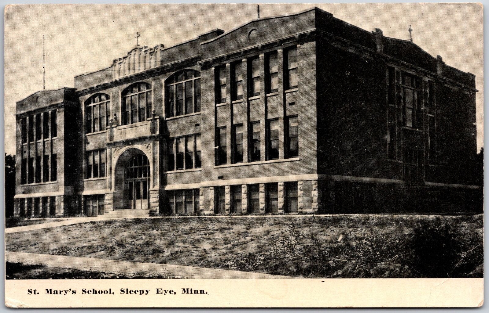 St. Mary's School Sleepy Eye Minnesota Campus Building Front View