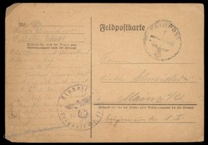 3rd Reich Germany Weihnacht Christmas Card FELDPOST Cover 99517