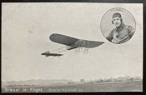 Mint USA RPPC Real Picture Postcard Early Aviation On Bleriot Machine Drexel