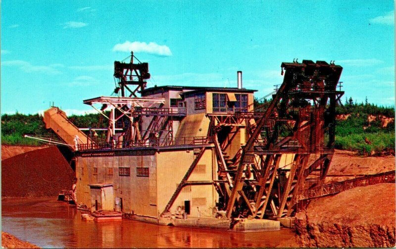 Gold Dredge Fairbanks Alaska AK UNP Chrome Postcard Plastichrome C17