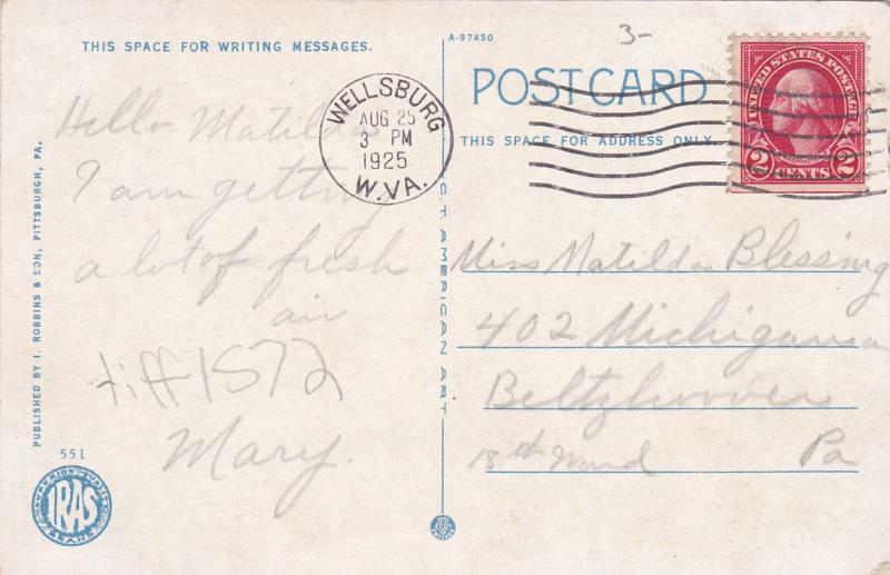 WELLSBURG , West Virginia , PU1925 ; Post Office United States