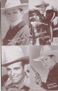 Vintage Cowboy Arcade Card Bob Steele Jimmy Wakely Paul Parry & Bob Steele