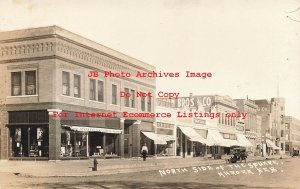 NE, Aurora, Nebraska, RPPC, North Side Square, Business Area, Stores