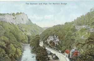 Derbyshire Postcard - The Derwent and High Tor - Matlock Bridge - Ref TZ2652