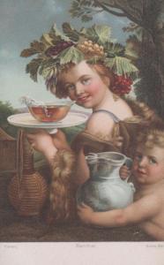 Bacchus Guido Reni Painting Antique Postcard