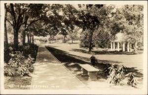 White Sulphur Springs WV Sidewalk Real Photo Postcard