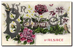 Old Postcard Fancy A kiss & # 39Alsace