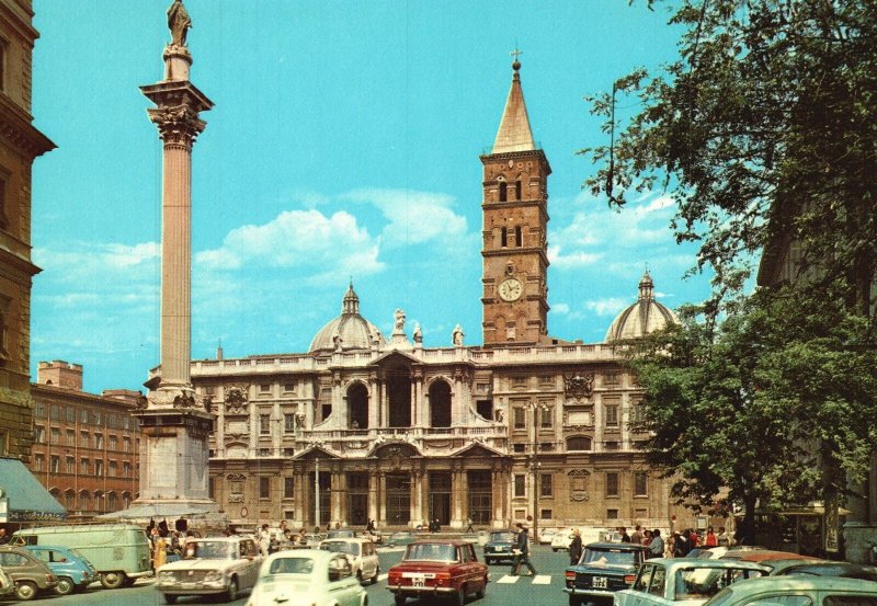 Postcard Roma Basilica Di S. Maria Magiore St. Mary Major's Church Rome Italy 