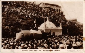 PC STEAMER POINT ADEN THE SHEIKH AHMED MOSQUE REAL PHOTO YEMEN (a32017)