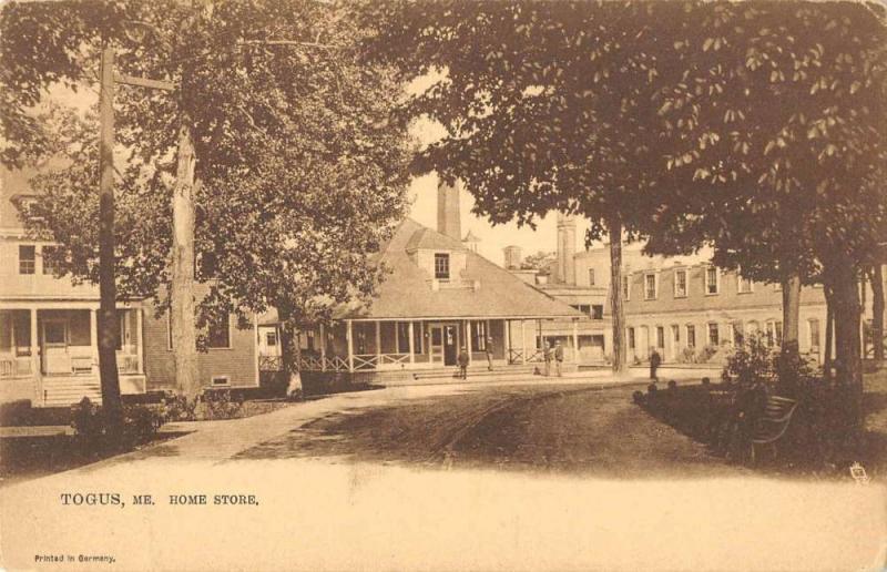 Togus Maine Home Store Street View Antique Postcard K80708