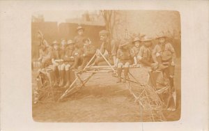 Scouts Writing on back real photo