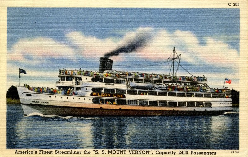 Wilson Line - SS Mount Vernon on the Potomac River