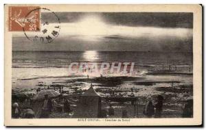 Old Postcard Ault Onival Sunset