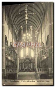 Old Postcard Maredsous Abbey Church Choir Entree